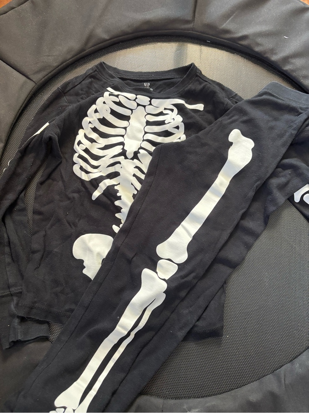 GAP Black and White Skeleton Pajama Costume Set